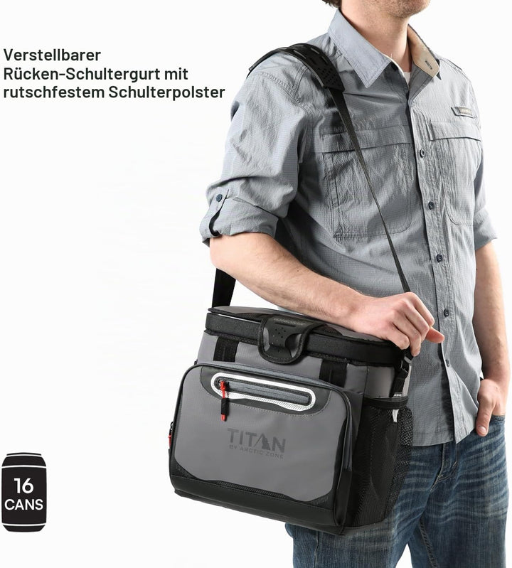 Titan by Arctic Zone Im Freien Titan 30 Can Cooler Eistruhe, 16 Dosen Sharkskin Grau
