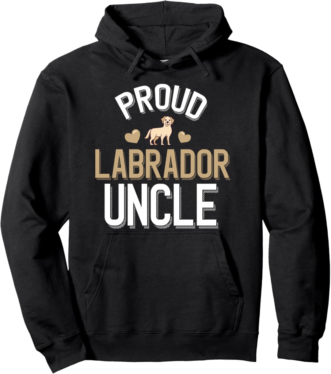 Cute Proud Yellow Lab Uncle Pullover Hoodie