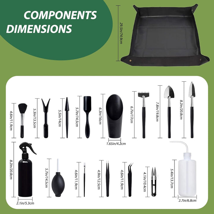 18 Stück Umtopfmatte, wasserdichte Gartenmatte Pflanzmatte, 50x50 cm Pflanzunterlage mit Mini-Garten