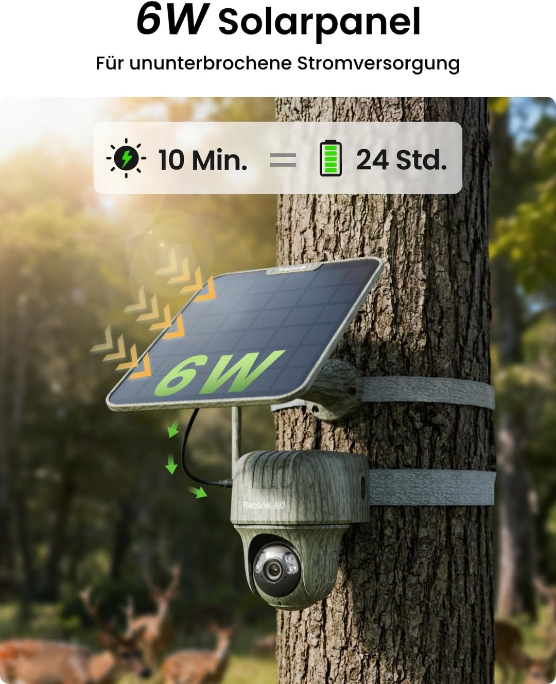 Reolink 4K 3G/4G LTE PTZ Überwachungskamera Aussen mit SIM-Karte, Wildkamera mit Bewegungsmelder Nac