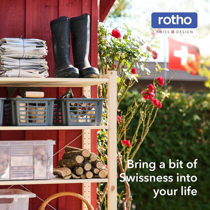 Rotho ALBULA3er-Set Mülltrennungssystem 2x25l und 1x55l mit Dekel für die Küche