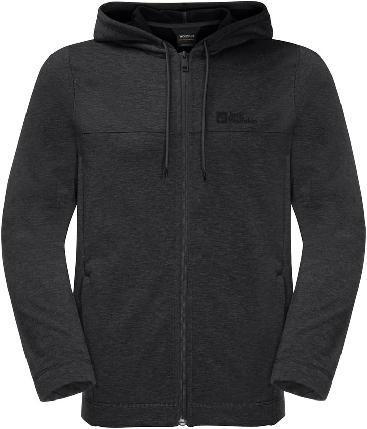 Jack Wolfskin Herren Waldsee Hooded JKT M Fleecejacke, Schwarz