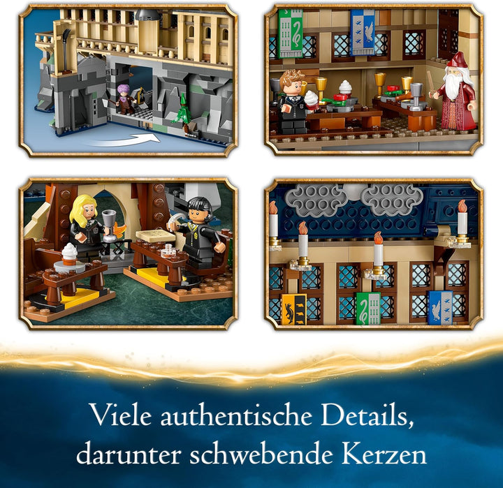 LEGO Harry Potter Schloss Hogwarts: Die Grosse Halle, Zauberer-Spielzeug zum Sammeln, mit 11 Minifig
