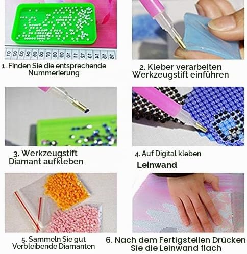 Nicole Knupfer 5D Diamant Painting Kit Magnolie DIY Diamond Painting Strass Kreuzstich Arts Craft Ho