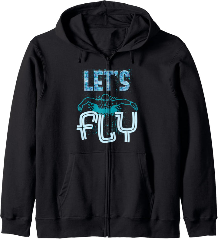 Lassen Sie uns fliegen Freistil-Schwimmen T Shirt Kapuzenjacke
