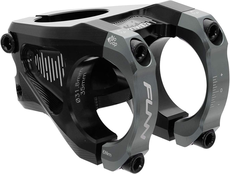 FUNN Equalizer Fahrradvorbau mit 10mm Gefälle oder Steigung, 31.8mm Lenkerklemme 35mm Grau, 35mm Gra