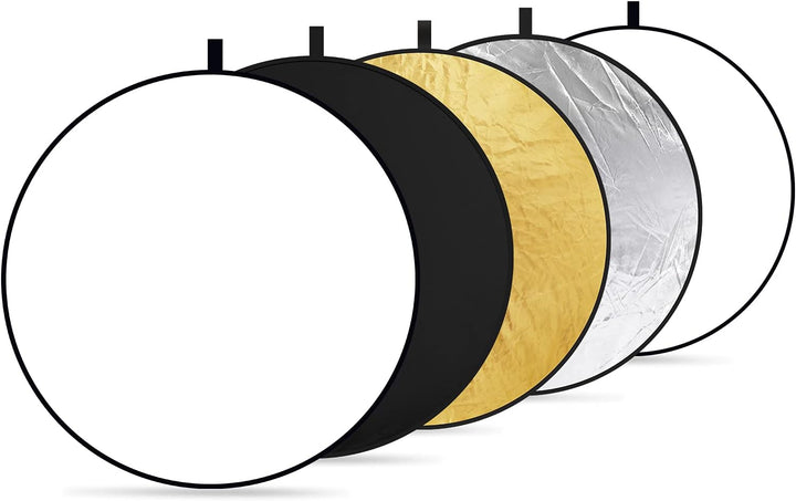 NEEWER 110cm Lichtreflektor Lichtdiffusor 5 in 1 zusammenklappbare Multischeibe mit Tasche, durchsch