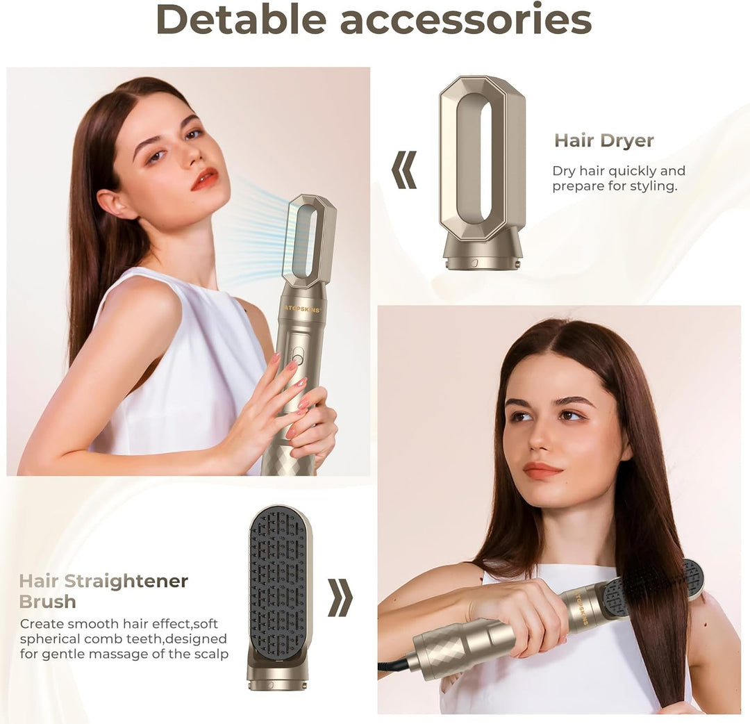 Air Styler 6 in 1 Hair Styler mit Haartrockner, Locken, Haarbürste, Haarbürste, Glättbürste, Magic S
