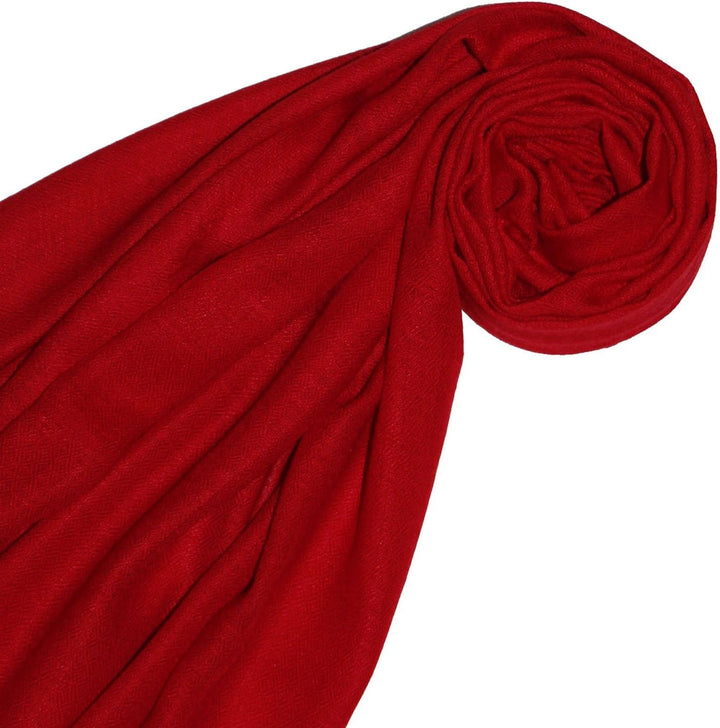 Lorenzo Cana Pashmina Damenschal Schaltuch 100% Kaschmir Kaschmirschal Kaschmirtuch 70 x 200 cm Rot,