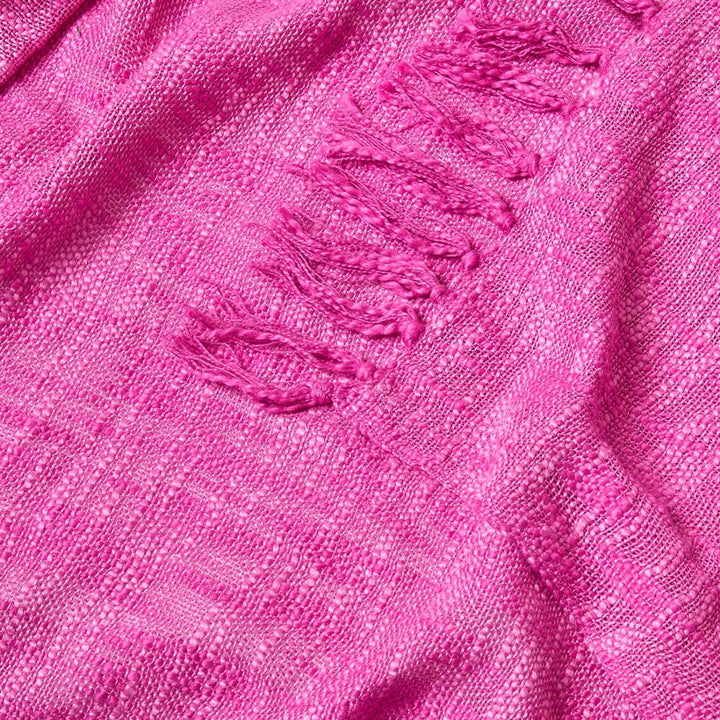 Homescapes extra grosse Tagesdecke Nirvana, pink, Wohndecke/Sofaüberwurf aus 100% Baumwolle, 225 x 3