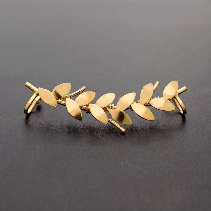 Handmade geschenk für sie Rechts - Roségold Olivenblatt Ohr Manschette Ohrring kein Piercing, Gesche
