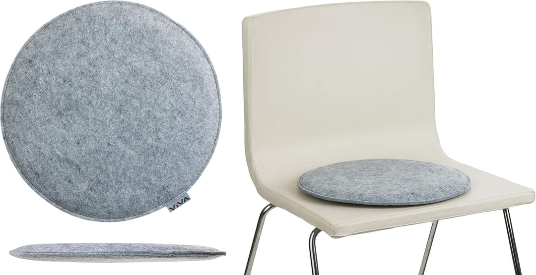 Brandsseller Sitzkissen Filz Rund Stuhlkissen Sitzauflage Gepolstert - Ø 35 cm - 4er Vorteilspack -