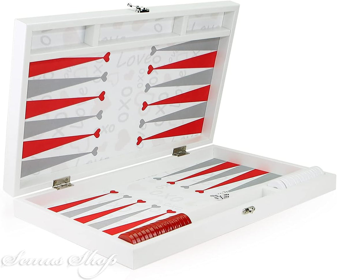 Luxus Designer Backgammon Tavla XXL Gesellschaftsspiele Lover Valentinstag