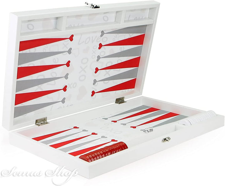 Luxus Designer Backgammon Tavla XXL Gesellschaftsspiele Lover Valentinstag