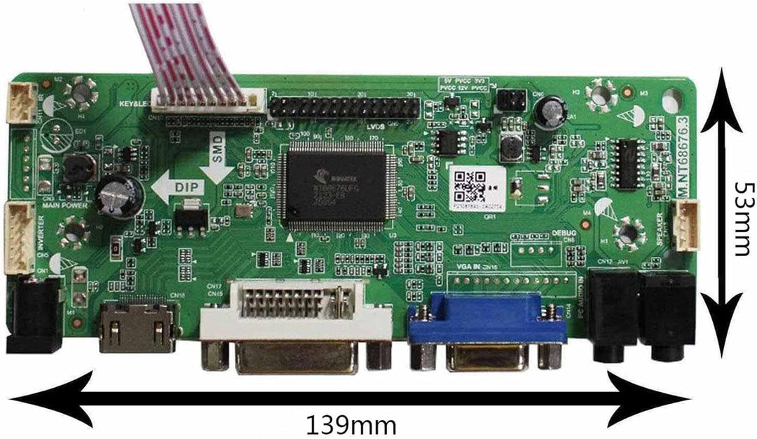 VSDISPLAY HDMI DVI VGA Audio LCD Controller Board für 21,5" 23" LM215WF4-TLE8 LM230WF5-TLD1 LC230EUE