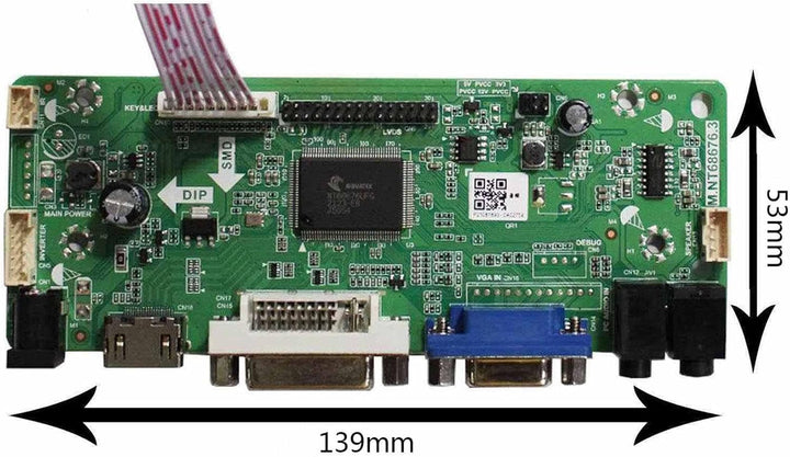VSDISPLAY HDMI DVI VGA Audio LCD Controller Board für 21,5" 23" LM215WF4-TLE8 LM230WF5-TLD1 LC230EUE