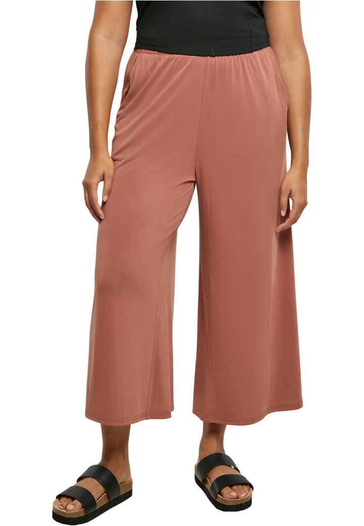 Urban Classics Damen Hose Ladies Modal Culotte, weite 3/4 Hose für Frauen mit elastischem Bund in vi