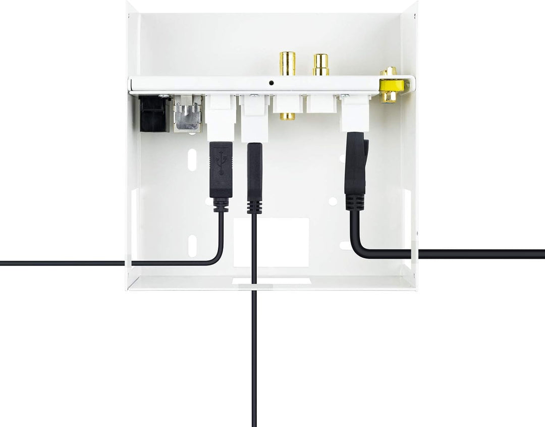 Nanocable 10.35.0003 - Multimedia Wandanschlussdose VGA+HDMI+JACK3.5+RCA+USB3.0+USB2.0+2xRJ45, weiss