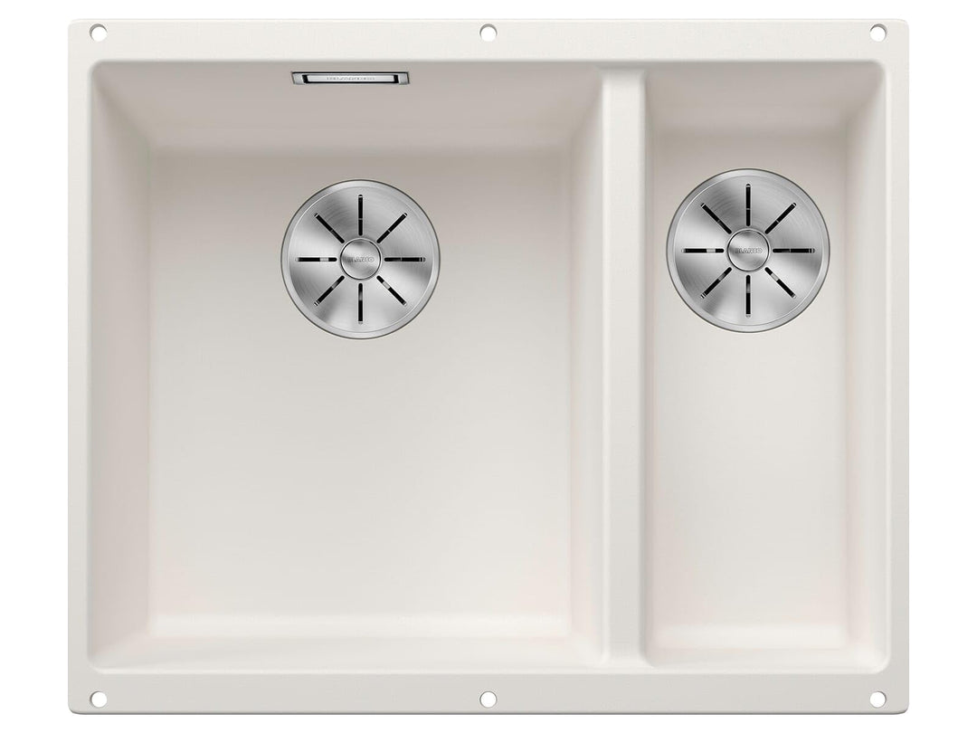 BLANCO SUBLINE 340/160-U | SILGRANIT weiss | Einbauart: Unterbau | Hauptbecken links | ohne Ablauffe