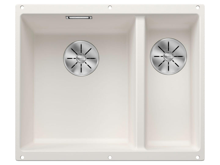 BLANCO SUBLINE 340/160-U | SILGRANIT weiss | Einbauart: Unterbau | Hauptbecken links | ohne Ablauffe