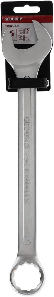 GEDORE red Ring-Maulschlüssel, SW 32 mm, Matt-satinierte Oberfläche, Chrom-Vanadium-Stahl, Silber, 3