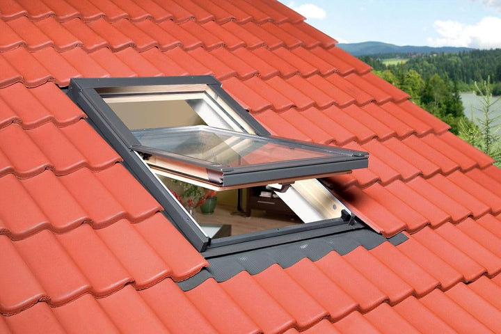 Dachfenster Set für FAKRO | Holzdachfenster 114 x 140 cm | Schwingfenster 2-fach Verglasung, energie