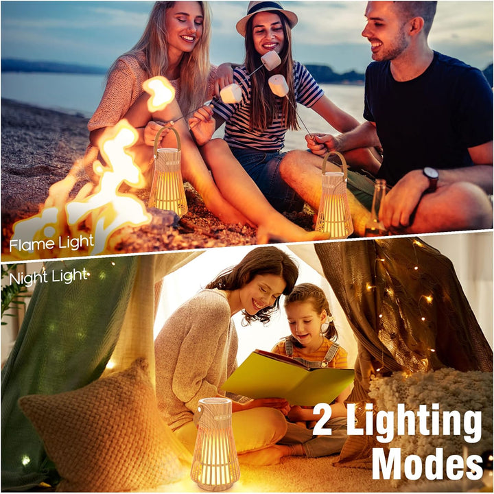 blonbar Outdoor Bluetooth-Lautsprecher mit Flammenlicht, Tragbarer Kabelloser Musikbox, IP65 Wasserd