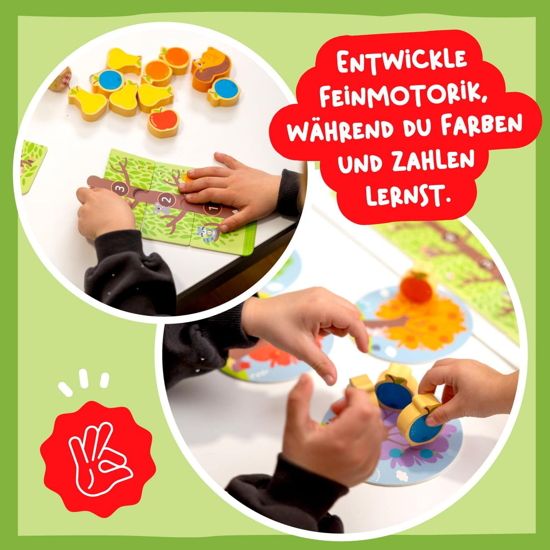 Nene Toys Früchte-Sammelspiel ab 2 Jahre – Kooperatives Brettspiel für Kleinkinder – Kinderspielzeug