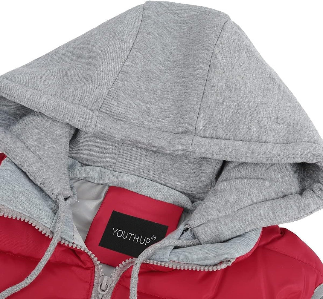 YOUTHUP West Damen Steppweste mit Kapuze Leicht Winterweste Freizeit Outdoor Ärmellos Jacke Gilet Bo