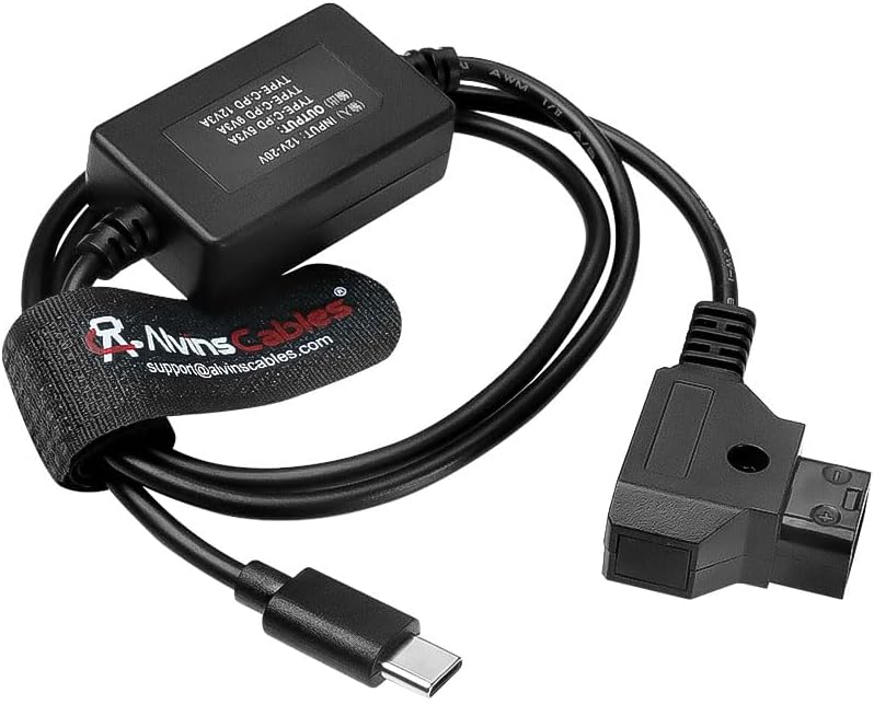 Alvin’s Cables USB-C Type-C PD zu D-Tap Stromkabel 5V 3A| 9V 2A| 12V 1.5A Schnelllade Kabel für Kame