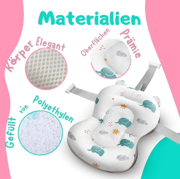 Baby Badewanneneinsatz – Baby Badewannenkissen für Badewanne - Babywanne Einsatz &amp; Badewannensitz ab