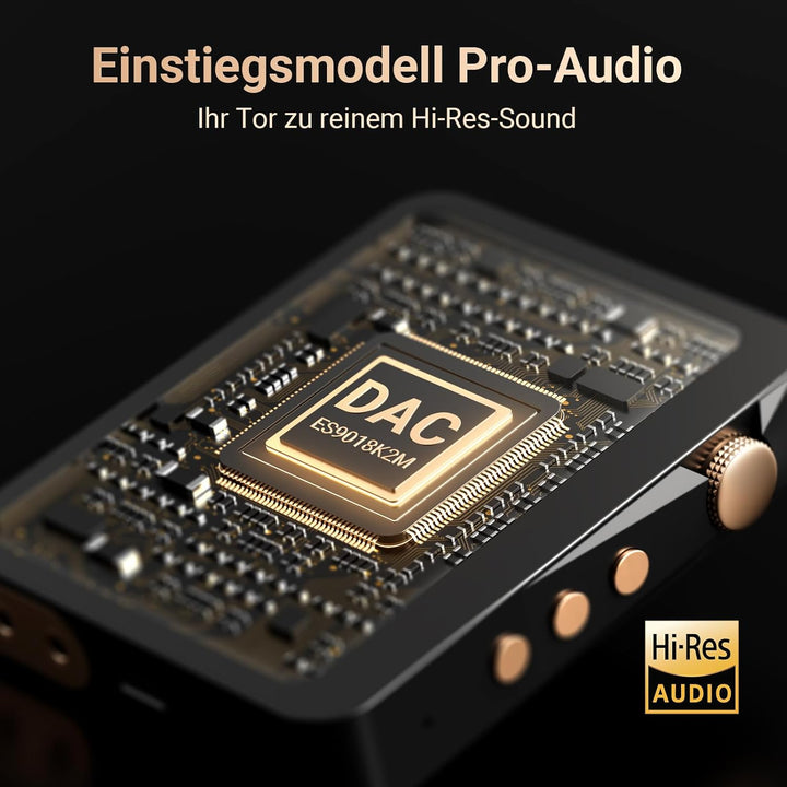 MECHEN 128GB Hi Res MP3 Player mit Bluetooth 5.3, Verlustfreier Hochauflösender Digitaler Ton, DSD D