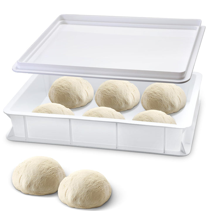 Teigkasten mit Deckel | Hefekiste Pizza und Brot | Lebensmittelbehälter für Teig | Gärbox | Teigbox