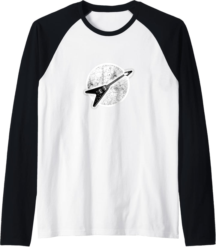 Flying V Guitar Hard Rock Heavy Metal Grunge Stoner Musik Raglan