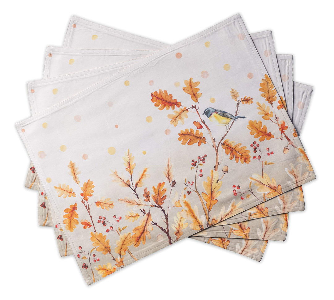 Maison d'Hermine Platzsets 4er-Set 100% Baumwolle waschbare Tischsets Wiederverwendbare Tischsets fü