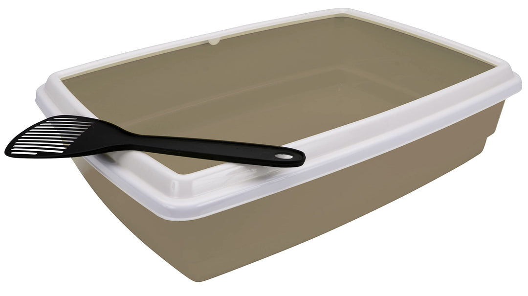 Aimé agrobiothers Katzentoilette mit Rand und Schaufel 44 x 34 x 11 cm für Katzen, 44 x 34 x 11 cm