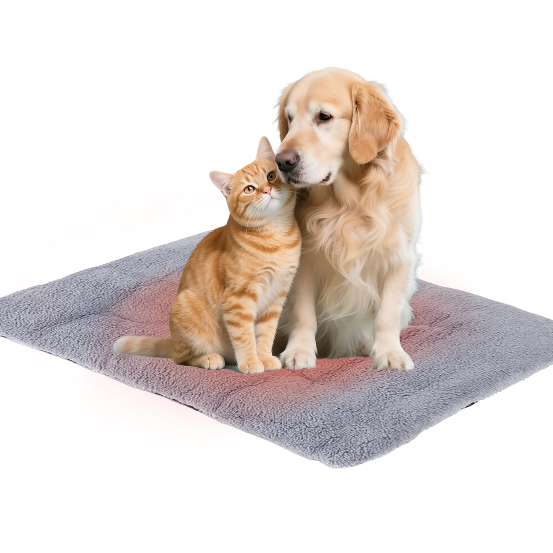 Selbstheizende Katzendecke: 70 x 45cm Selbstheizende Decke Katze, Flauschig und Weich Wärmedecke Kat