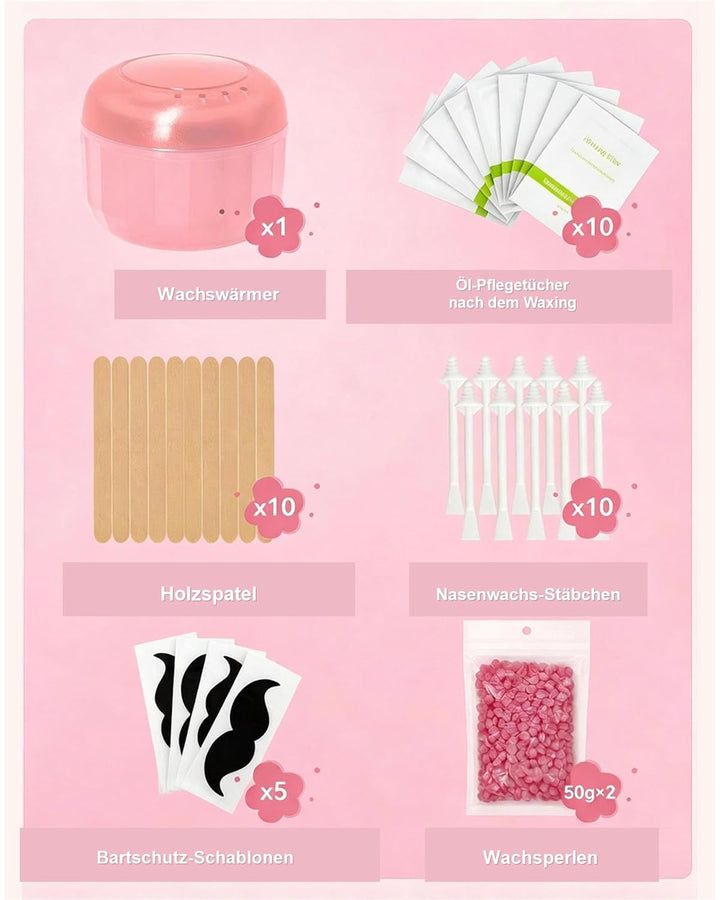 Nasenhaar Wachs, Mini Wax Nasenwachs-Set für Männer und Frauen tragbarer Nasenhaarentferner, Nase Wa