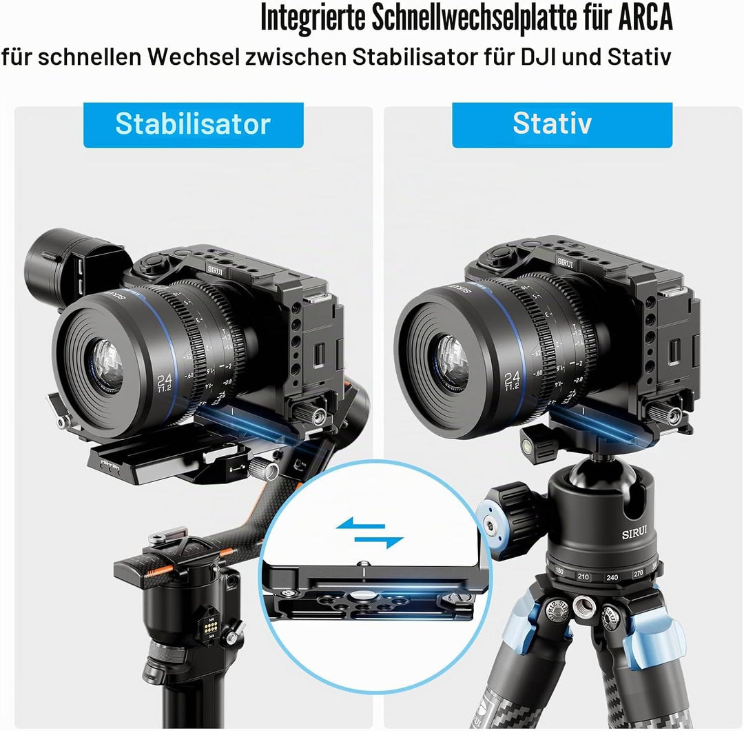 SIRUI ZV-E1 Kamerakäfig mit Silikongriff, Full Cage für Sony ZV-E1 mit HDMI-Kabelklemme, integrierte