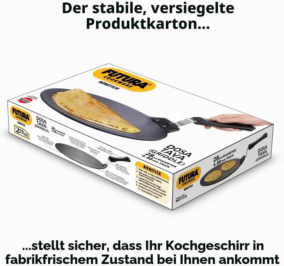 HAWKINS Futura Dosa Tava Grillplatte, antihaftbeschichtet, 27,9 cm, Schwarz 11-inch, 11-inch