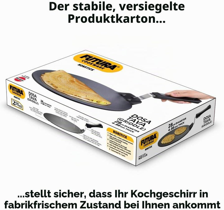 HAWKINS Futura Dosa Tava Grillplatte, antihaftbeschichtet, 27,9 cm, Schwarz 11-inch, 11-inch