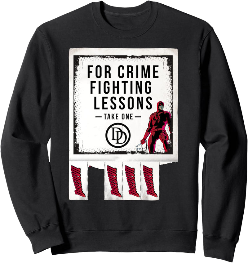 Marvel Daredevil For Crime Fighting Lessons Contact Poster Sweatshirt