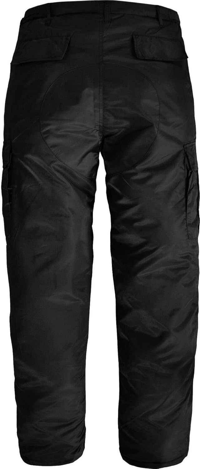 normani Winter Thermohose gefütterte, stark Wasserabweisende Schneehose Dunkelschwarz S, Dunkelschwa