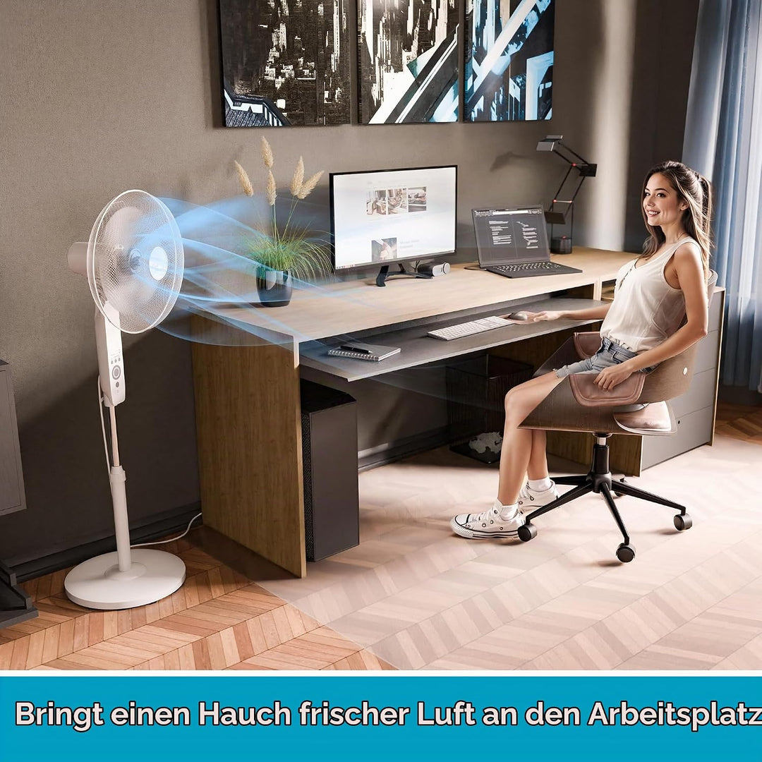 SUNTEC Ventilator mit Fernbedienung, Timer | Stand Standventilator CoolBreeze 4000 | Leise 40 cm Dur