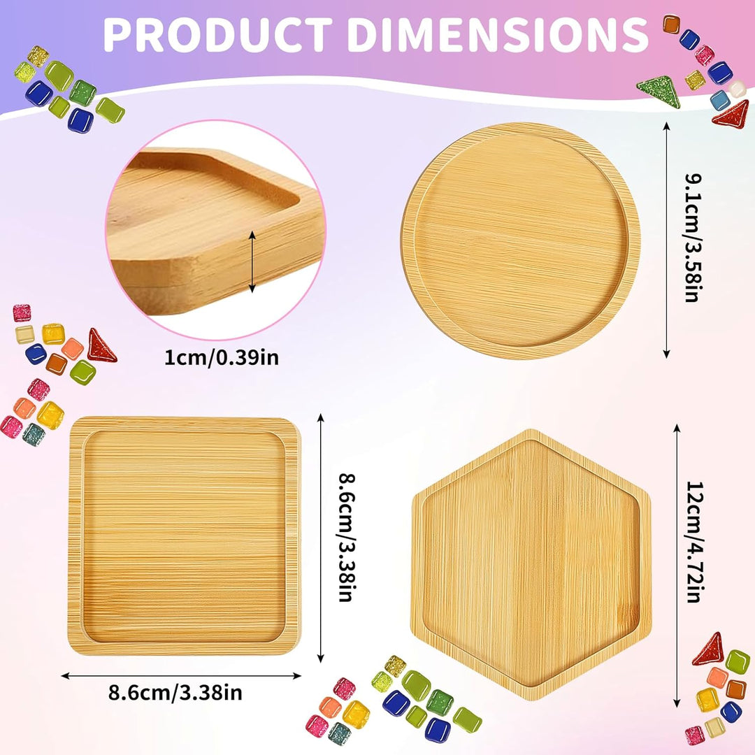 Mosaik Bastelset Kinder, 3 Stück Mosaik Untersetzer DIY Bastelset, Mosaiksteine Untersetzer Set, Ges