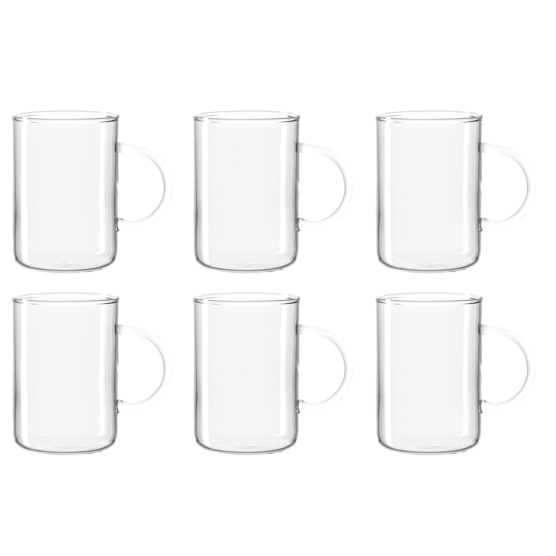 Leonardo Novo Tee-Glas, Tee-Tasse aus Glas, spülmaschinengeeignete Tee-Gläser, 6er Set, 360 ml, 0305
