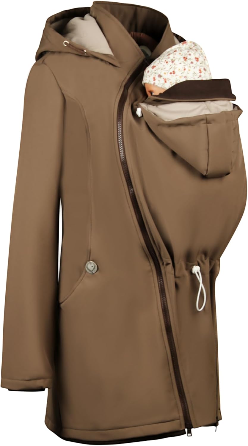 Viva la Mama – Allwetter Funktionsjacke für Mama und Baby, Umstandsjacke + Tragejacke - MELLORY M Vo