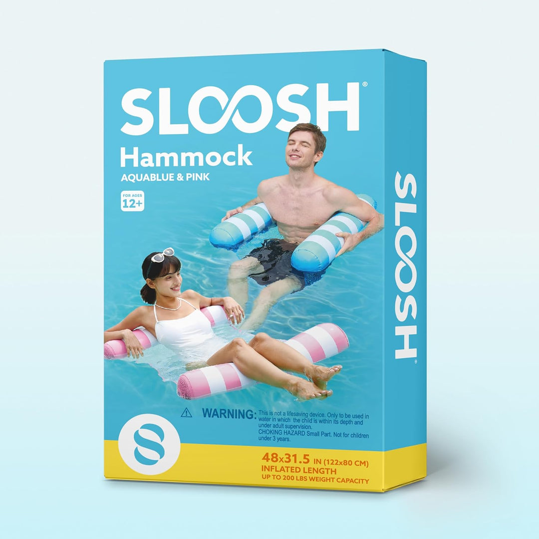 Sloosh 2 Packungen Hängematte Pool Floats Erwachsene, 4 in 1 Mehrzweck Aufblasbare Pool Floats PVC W