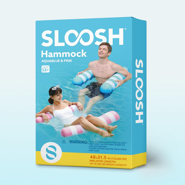 Sloosh 2 Packungen Hängematte Pool Floats Erwachsene, 4 in 1 Mehrzweck Aufblasbare Pool Floats PVC W