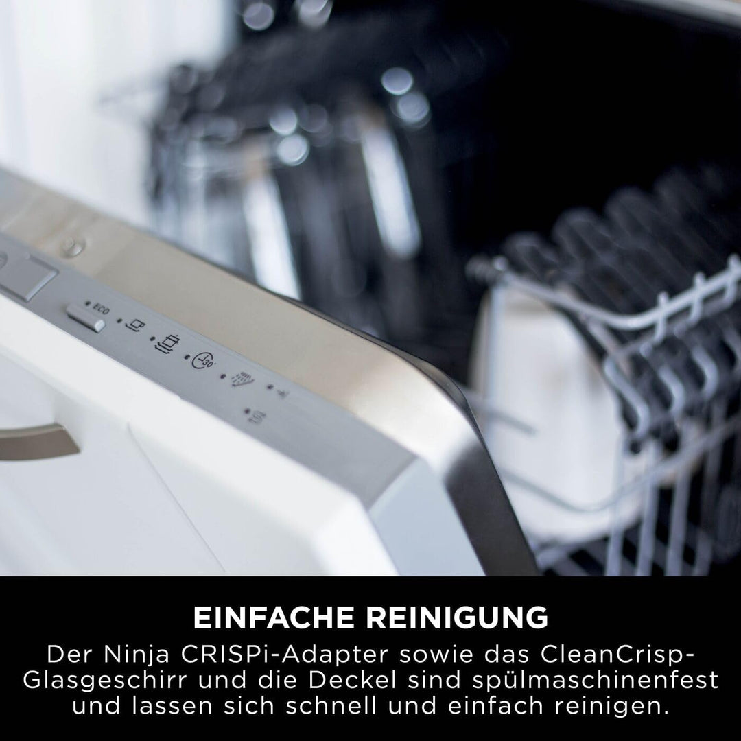 Ninja CRISPi 3,8-l-TempWare-Glasbehälter mit Deckel, grosser, wärmebeständiger Heissluftfritteusen-G